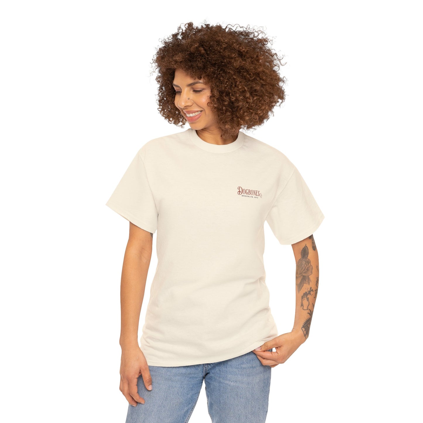 DOGBONES Logo with Turnbull Quote Unisex Heavy Cotton Tee