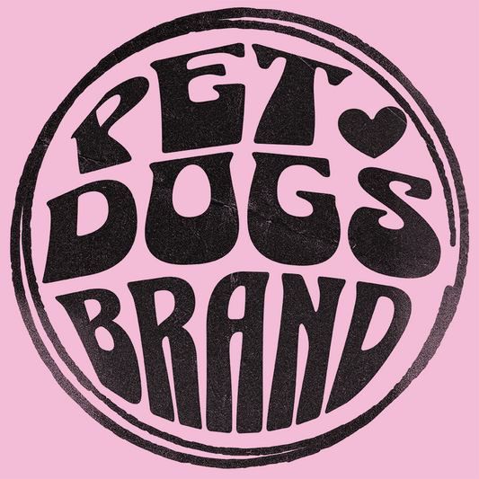 PET DOGS BRAND Black Logo Fisheye Lens Retro Style Unisex Heavy Cotton Tee
